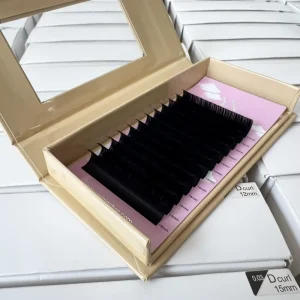 Private Label Densely Packed Professional Lashes Matte Black Silk Individual Lashes for Professional Lash Supply Global Sales