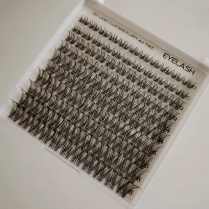 Private Label Diy Eye Lash Extensions Faux Mink Ultra Thin Clear Band Soft Kit Lash Extension Cluster Mink Cluster Lashes