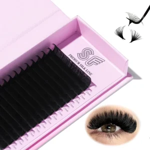 Private Label Eye Lash Extension Trays Cashmere Matte Black Lash Trays