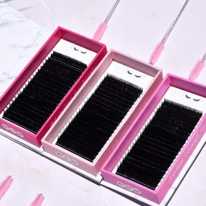 Private Label Eye Lash Matte Black Individual Volume Eyelash Extension 0.03 0.05 0.07 0.10 Lash Extension Supplies