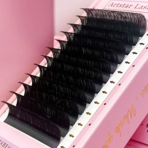 Private Label Eyelash Vendor Premium Silk Matte Black Cashmere 5 25mm Length 0.02 0.03 0.05mm 0.07 0.10 0.12 0.15mm