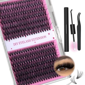 Private Label False Eyelash Extension Kit in DIY Custom Manga Cluster Lashes Set Packaging