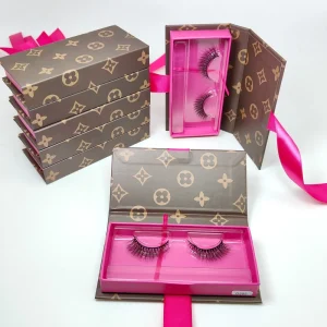 Private Label False Eyelashes Naturel Faux Cils Luxury Custom Lash Box Faux Mink Eyelashes