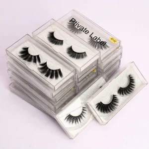 Private Label False Lashes Mink Fluffy Eyelash Bulk 3D Faux Mink Eyelashes