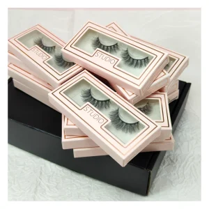 Private Label Faux Cils 3D Silk Strip Lashes Custom Box Full Strip Eyelashes