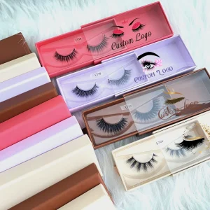 Private Label Faux Mink Eyelash Strip Natural False Faux Mink Lashes Bulk Individual Private Label Lashes Natural