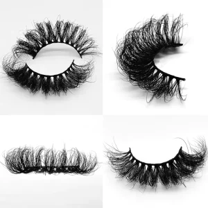 Private Label Fluffy Eyelashes Russian D Curl Natural Strip Eyelash Extensions Custom LOGO Real Mink Wispy Lashes