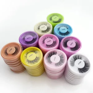 Private Label Fluffy Russian Full Strip Eyelashes Vendors Faux Natural 3D Mink Lashes 15 25mm Eyelash Trays