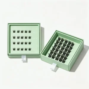 Private Label Full Strip Eyelashes Self Adhesive Individual Cluster Lashes and DIY Extension Kit 25mm Lash Clusters
