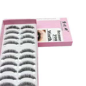 Private Label Full Strip False Eyelashes 10 Pairs Handmade Cruelty Free Vegan Lashes