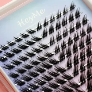 Private Label Handmade 0.07mm Faux Mink Mix Length for Lash Clusters 100 Pcs DIY C for Packaging