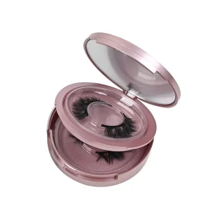Private Label Handmade 3D Travel Reusable Magnetic Clip Eye Lashes Kit No Glue No Liner Applicator Natural