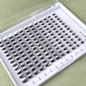 Private Label Handmade 8-18MM Cluster Lashes Extension Cat Soft Eye Lash Pre Cut DIY Segment Eyelash Kit Lash Segments