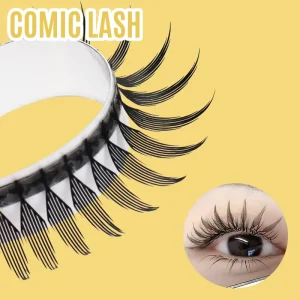 Private Label Handmade Fluffy Feathered Style Comic Wings Eyelash 8-15mm 0.07 Thin Premade Fans Comic Spire Lashes