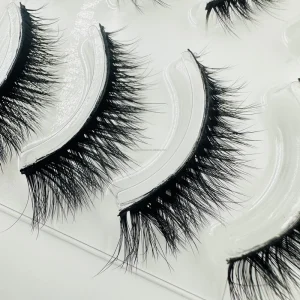 Private Label Handmade Radiant Brand 20mm 25mm Dramatic Volume Strip Lashes 3D 5D Silk Eyelashes Custom Packaging