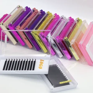 Private Label High Quality Cashmere Ellipse Matte Flat Lash Extensions Individual Eyelashes Tray Lash Extensions Vendors Lashes