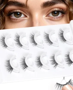 Private Label I Press Half Lashes Lightweight Natural for Reusable Self Adhesive Cruelty Free False Eyelashes No