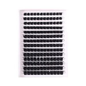 Private Label Individual Eyelash Cluster Extensions D Curl Pre Cut Segment DIY Lash Extension Kit