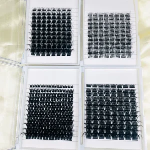 Private Label Individual Eyelashes Diy Curl C D Diy Segment Eye Lash Extensions Cluster Lashes