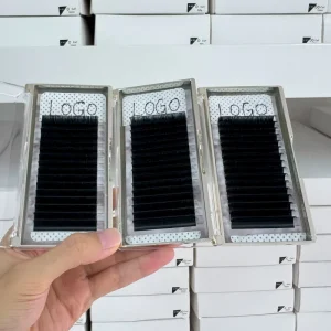 Private Label Individual Lashes Volume Matte Lash Trays Cashmere Matte Black Cashmere Silk Eyelash Extension