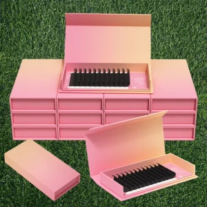 Private Label Individual VeganVelvet Volume Lash Tray Matte Black Premium Cashmere Lash Extensions Supplies