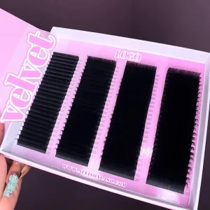 Private Label Lash Extension Tray Supplies 25mm Dark Velvet Cashmere Mink Silk Individual Russian Mega Volume Eyelash Extension