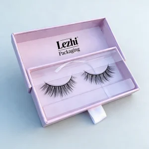Private Label Lashes Case Cardboard Magnetic Pink Paper Lash Boxes Custom Empty False Eyelash Boxes Packaging With Logo
