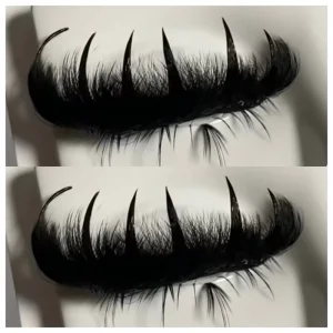 Private Label Lashes With Spikes That Look Like Eyelash Extension Lash Strips High Quality 100% Real Mink Eyelashes