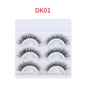 Private Label Lightweight Pre glued Lashes Self Adhesive No Glue Eyelash 3 Pairs Pack Lash Glue free Extension With Glue Strips