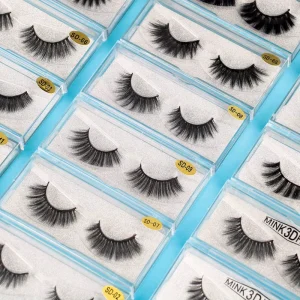 Private Label Luxury Beauty Accessory Handmade Fluffy Natural Faux Mink Full Strip Eyelash