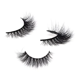 Private Label Luxury Mink False Full Strip Eyelash 3D Effects 15mm Natural Real Mink Lashes Factory Faux Mink Lashes
