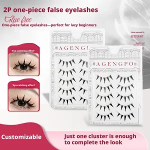 Private Label Luxury Natural High Quality Faux Mink False Lashes Wispy Spiky Extensions Handmade Full Strip Eye Lashes