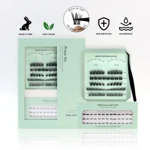 No Glue Required Dramatic Pre Glued Cluster Eyelashes Extension Reusable Self Adhesive Individual Lashes Press on Lashes