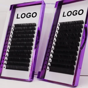 Private Label Matte Lash Tray Individual Extensions Dark Matte Black Lash Trays Volume Velvet Cashmere Lash Extensions