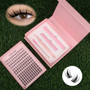 Private Label Mink DIY Cluster Lashes Kit Custom Logo Spiked Lash Cluster Vendors