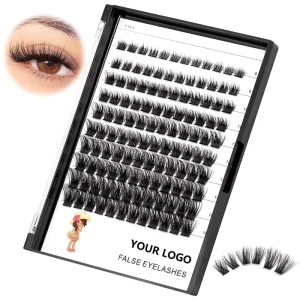 Private Label Natural Eyelashes T 50 S001 Segmented Lashes Extensions DIY Cluster Lashes