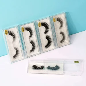 Private Label Natural Full Strip 3D Faux Mink Eyelashes Supplier with Packaging Box