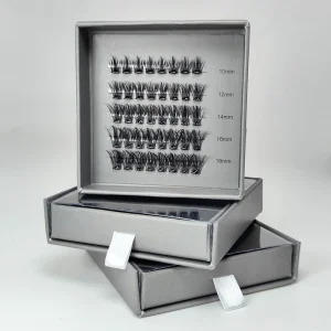 Private Label No Glue Need Self Adhesive Eyelashes C D Curl Pre Cut Segment Cluster Lashes Pre Bond Press on Lashes