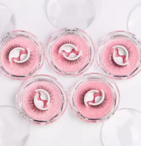 Private Label No Glue Needed 3D Synthetic Eyelash Strip Natural Soft Reusable Self Adhesive False Eyelashes Winged CC Curl