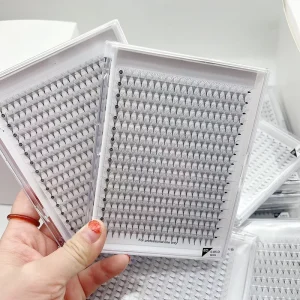 Private Label Pointy Base Short Stem Premade Fan Volume Mega Premade Fans Eyelash Extensions Supplies