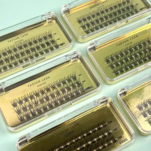 Private Label Pre Cut Segment Individual Eyelash Diy Cluster Lashes Tray Diy Segmented Eyelash Extension