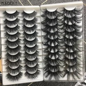 Private Label Prices 100% 25mm Mink 3D 5D Natural Lashes Customized False Full Strip Eyelashes Vendor