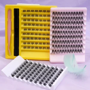Private Label Segment Eyelash Kit Individual Cluster Lashes Natural Lash Extension DIY Cluster Lash Extensions