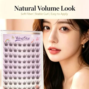 Private Label Segmented Eyelash Extensions Soft PBT Individual Lashes Natural Volume False Eyelashes for Makeup
