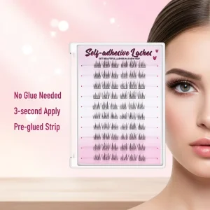 Private Label Self adhesive Glue free DIY Individual Lash Extensions Natural Wispy Segmented Lashes Lash Vendor