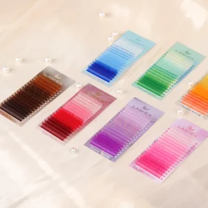 Private Label Super Softer Colored 0.03 Cashmere Lash Extensions Color Lash Trays Supplies Colorful Festival Lash