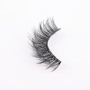 Private Label Thin Clear Band Lashes Lightweight Super Soft Wispy Lashes 15mm 3D Strip Lashes Handmade False Eyelashes