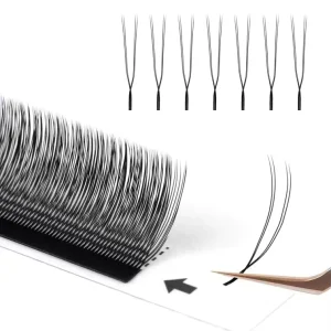 Private Label U Shaped YY Eyelash Extensions 0.07mm Thickness Parallel Lashes Mixed Trays Soft CC C DD LC Curl Lashes