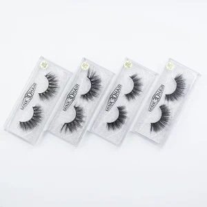Private Label W Series 19 Models 5D Mink Eyelashes 1 Pair Natural False Eyelashes Thick False Eyelashes Full Strip Eye Lashes