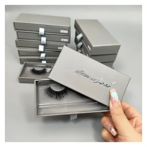 Private Label Wispy Faux Mink Eye Lashes Custom Lash Boxes Full Strip Eyelashes False Eyelashes
